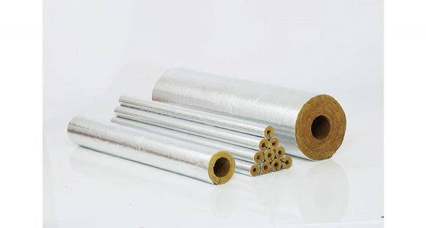 Κοχύλια πετροβάμβακα σωλήνα με επένδυση αλουμινίου για θερμομόνωση σωληνώσεων θέρμανσης και ψύξης