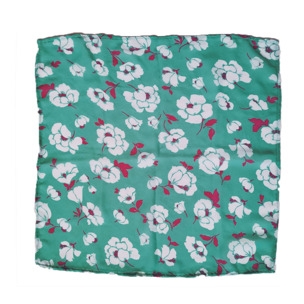 Green silk poliester kerchief