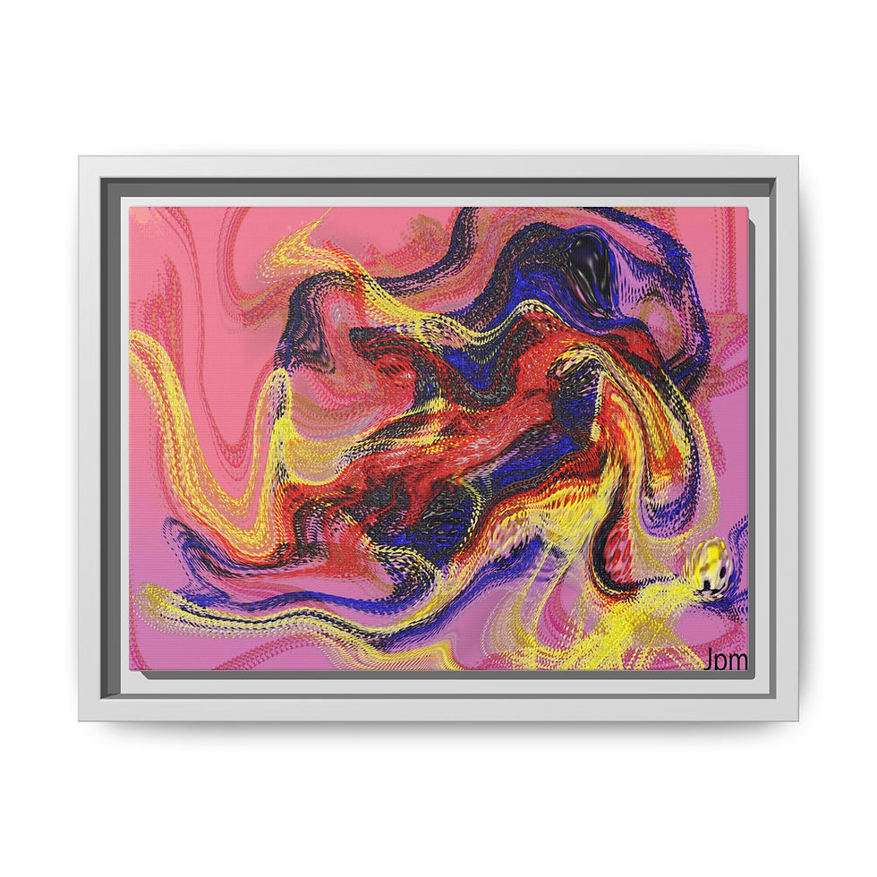Thumbnail: Framed Abstract Art Print, Colorful Wall Decor