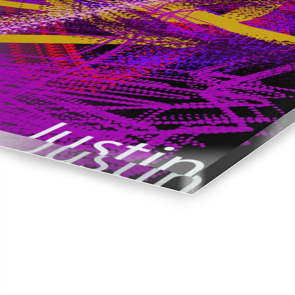 Thumbnail: pony and unicorn-Colorful Abstract Acrylic Wall Art Print -