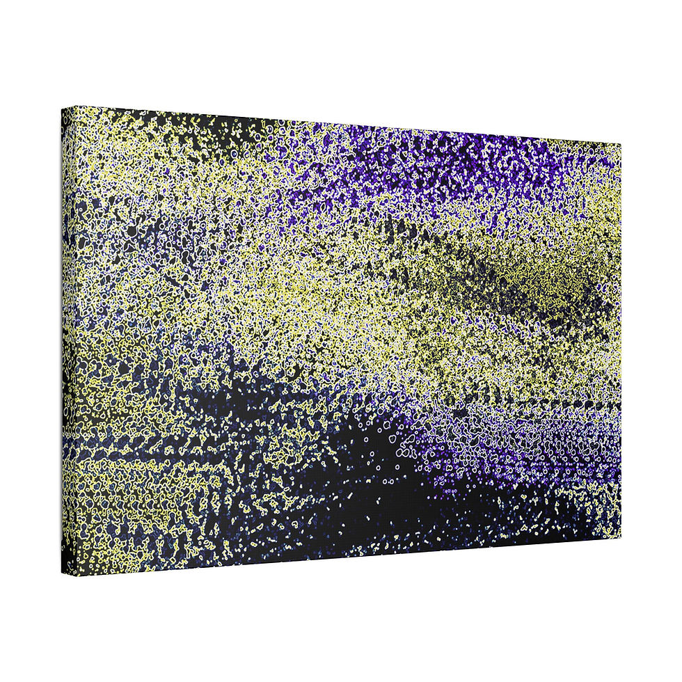 Thumbnail: Abstract Purple & Gold Textured Canvas Print 