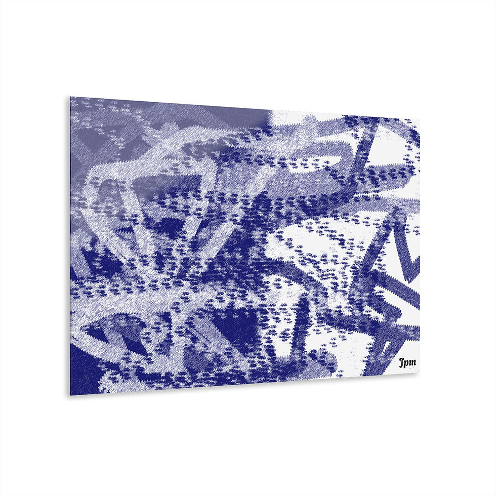 Thumbnail: Winter in sketch design Modern Abstract Acrylic Wall Art Print -