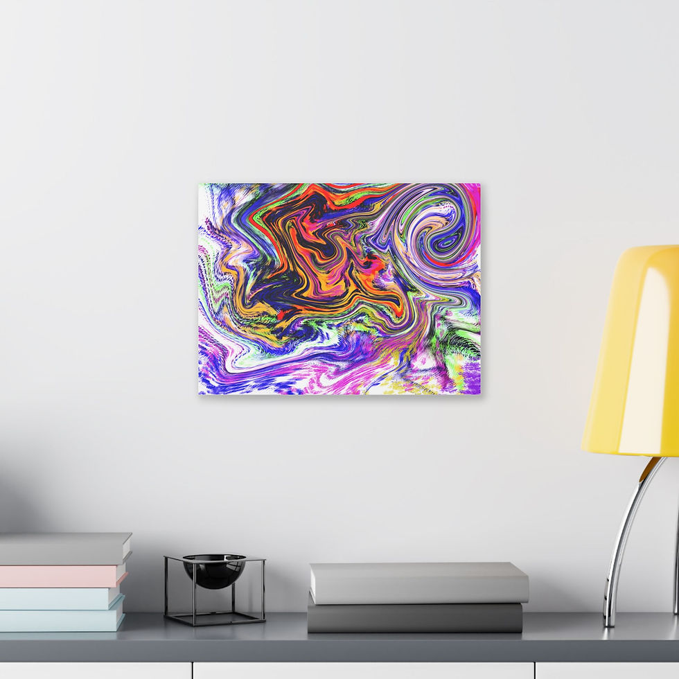 Thumbnail: Colorful Abstract Art Canvas Print, Gift for art lovers