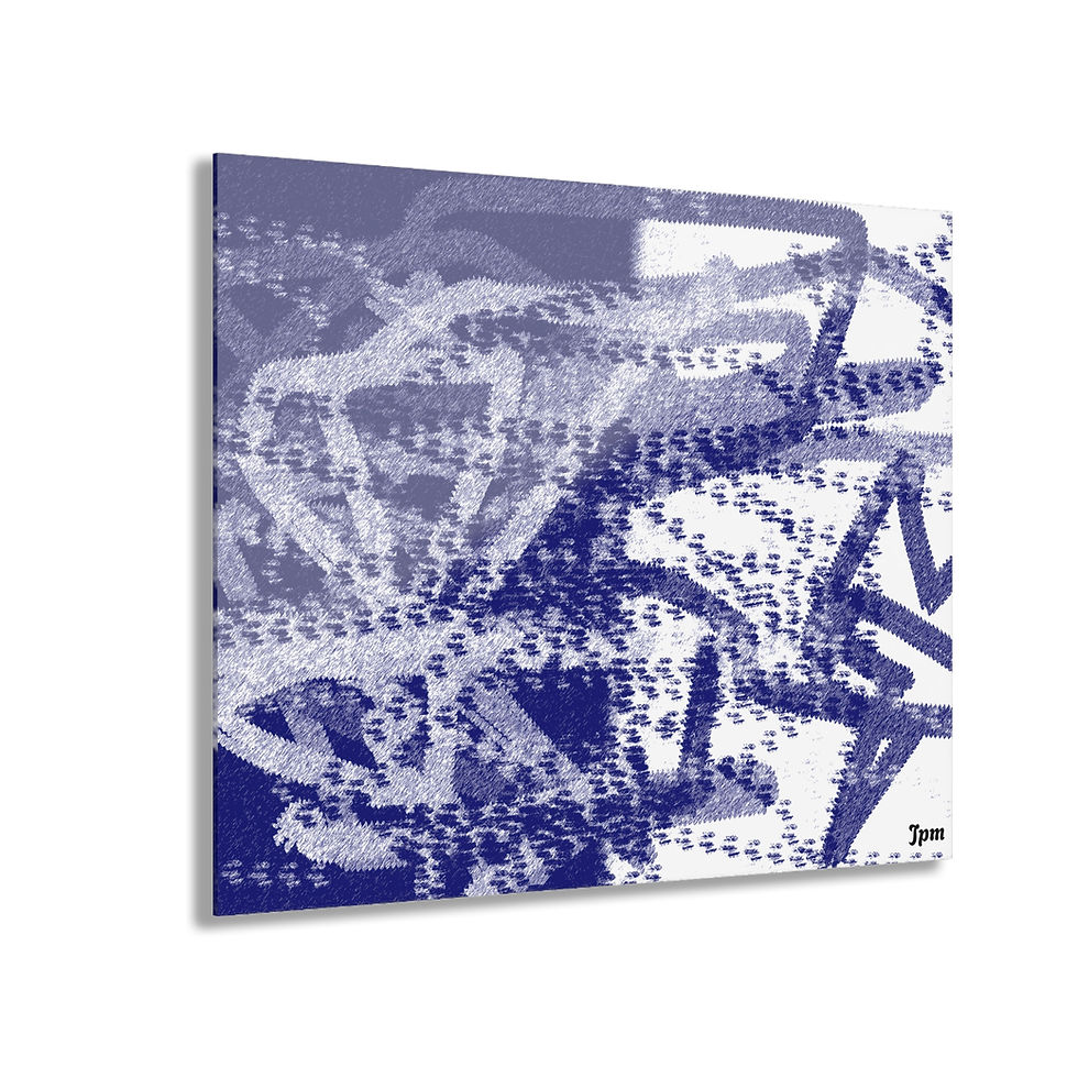 Thumbnail: Winter in sketch design Modern Abstract Acrylic Wall Art Print -