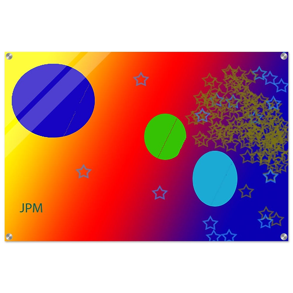 Thumbnail: planets in outer space Acrylic Print
