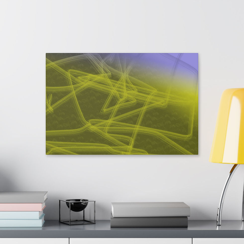 Thumbnail: The day sunset Abstract Stretched Canvas Print 