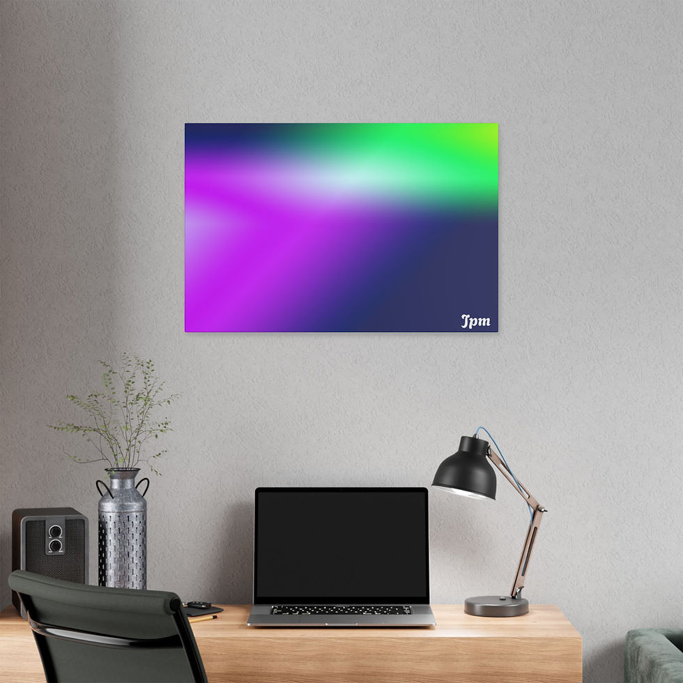 Thumbnail: Cold colors in the spin of a star-Abstract Colorful Canvas Print 