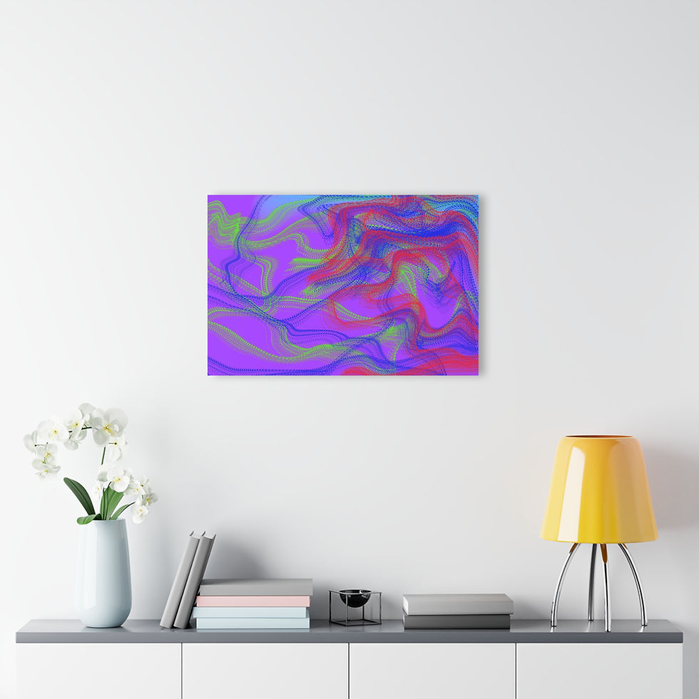 Thumbnail: Blue and red Vibrant Acrylic print for art lovers