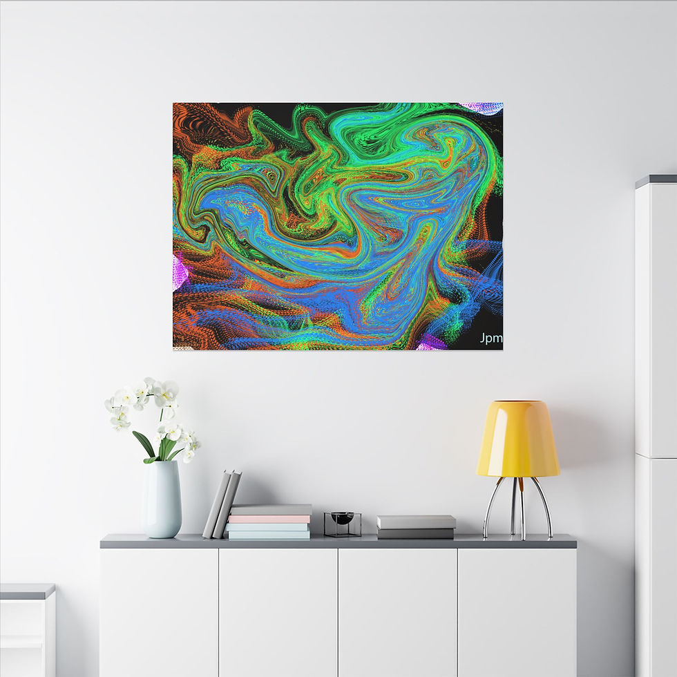 Thumbnail: Vibrant Abstract Colorful Canvas Print-Gift for art lovers