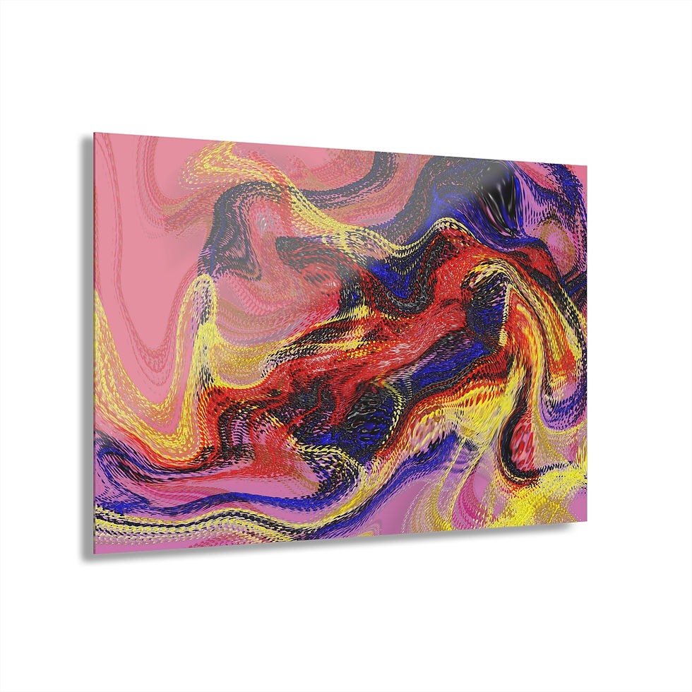 Thumbnail: Copy of Colorful Abstract Acrylic Wall Art Print, 