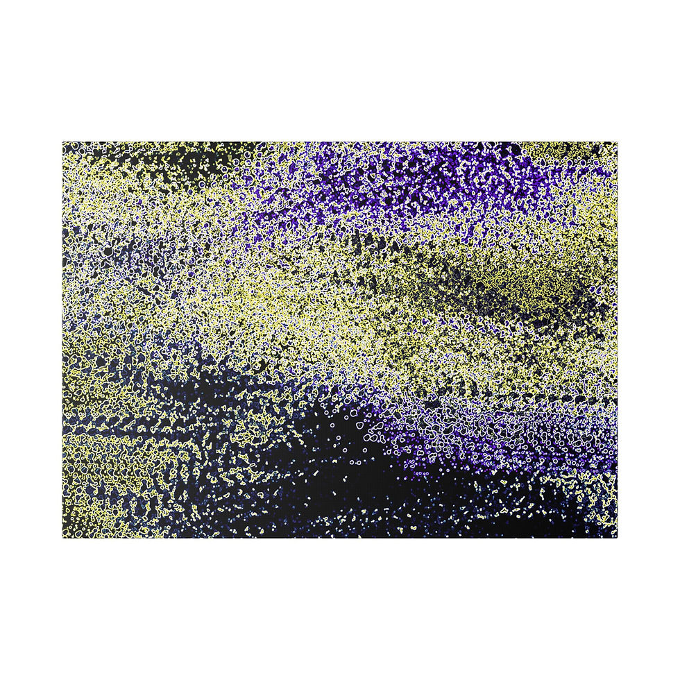 Thumbnail: Abstract Purple & Gold Textured Canvas Print 