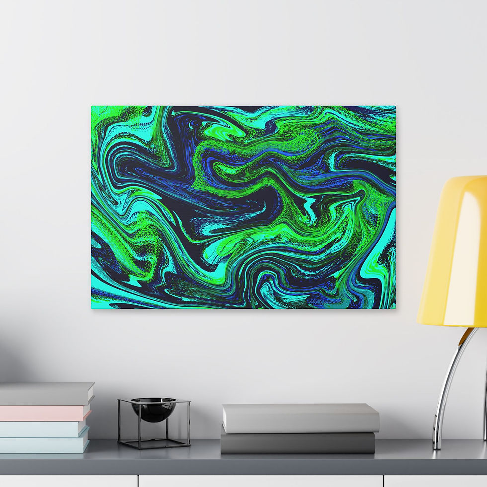 Thumbnail: Colors and clouds Abstract Art Canvas Print, For art lovers 
