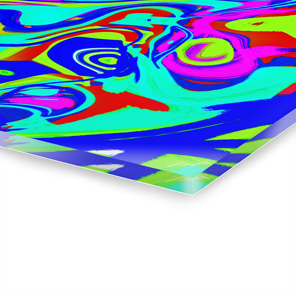 Thumbnail: Fun Techniques Colorful Abstract Acrylic Prints (French Cleat Hanging)un