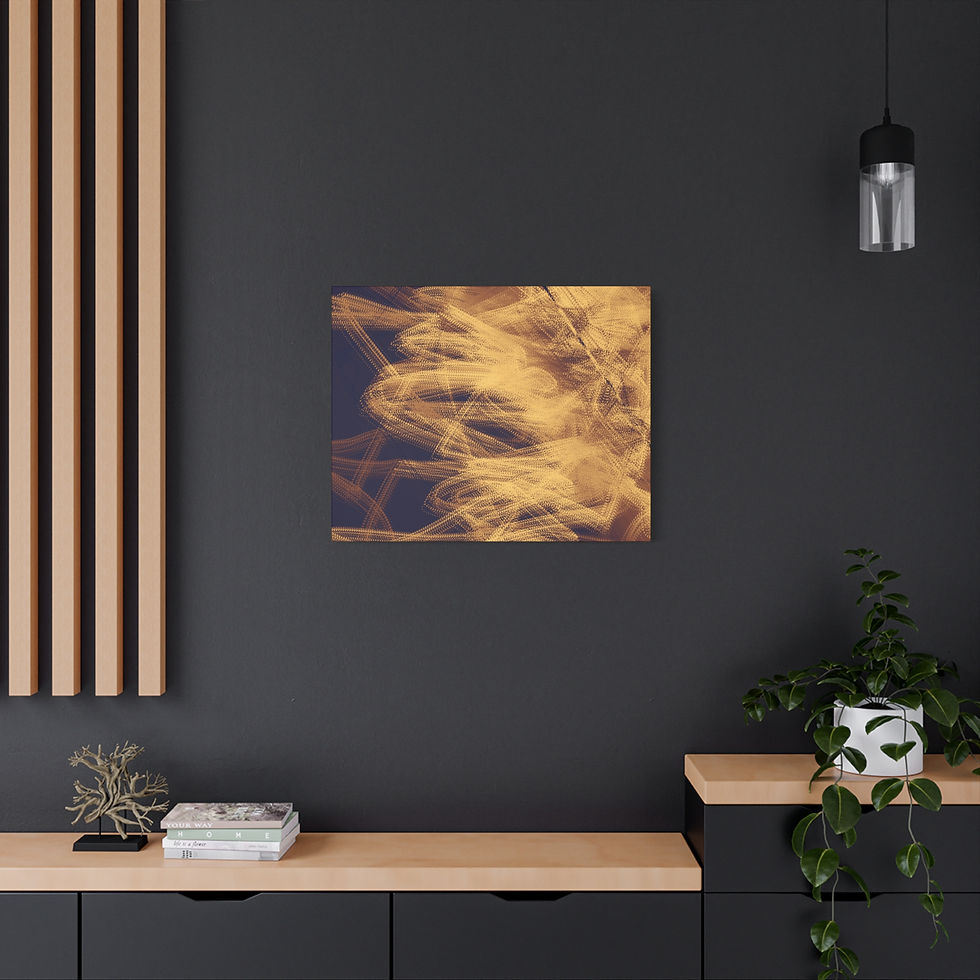 Thumbnail: Horror Blue Monster Abstract Wall Art Canvas, Gift for art lovers 