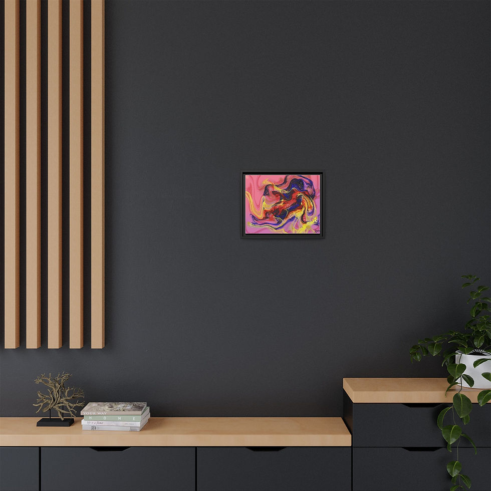 Thumbnail: Framed Abstract Art Print, Colorful Wall Decor