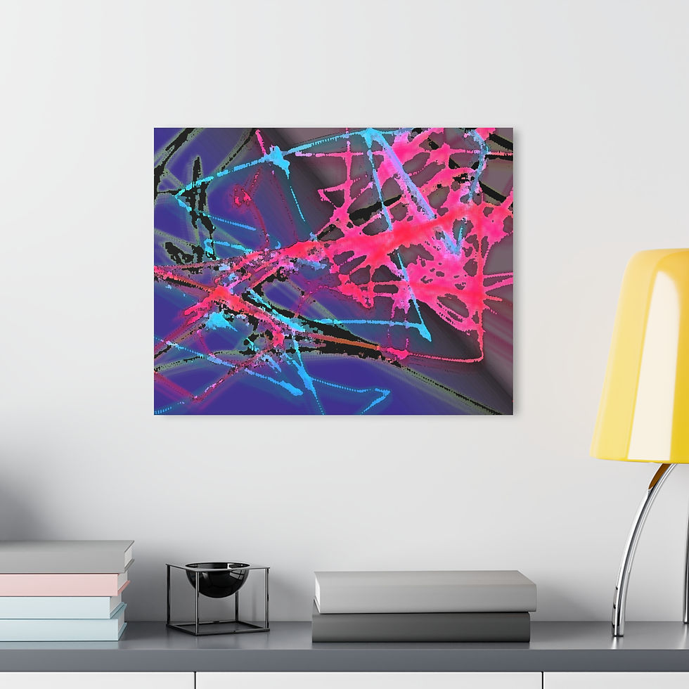 Thumbnail: sticky webs vibrant acrylic print for art lovers