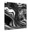 Thumbnail: Black & White Marble Abstract Matte Canvas Print — Modern Wall Art