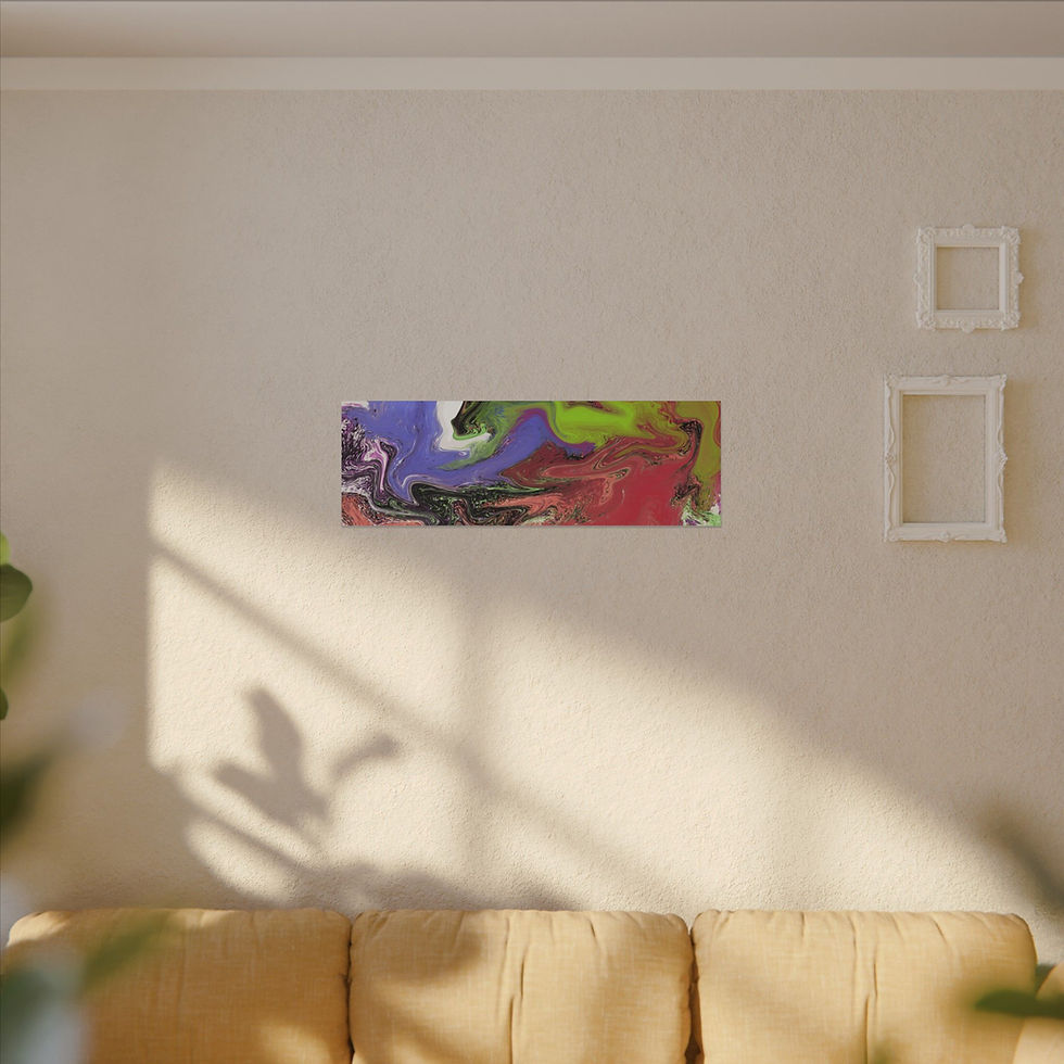 Thumbnail: Colorful Abstract Canvas Wall Art, Modern Artwork, Gift for art lovers 