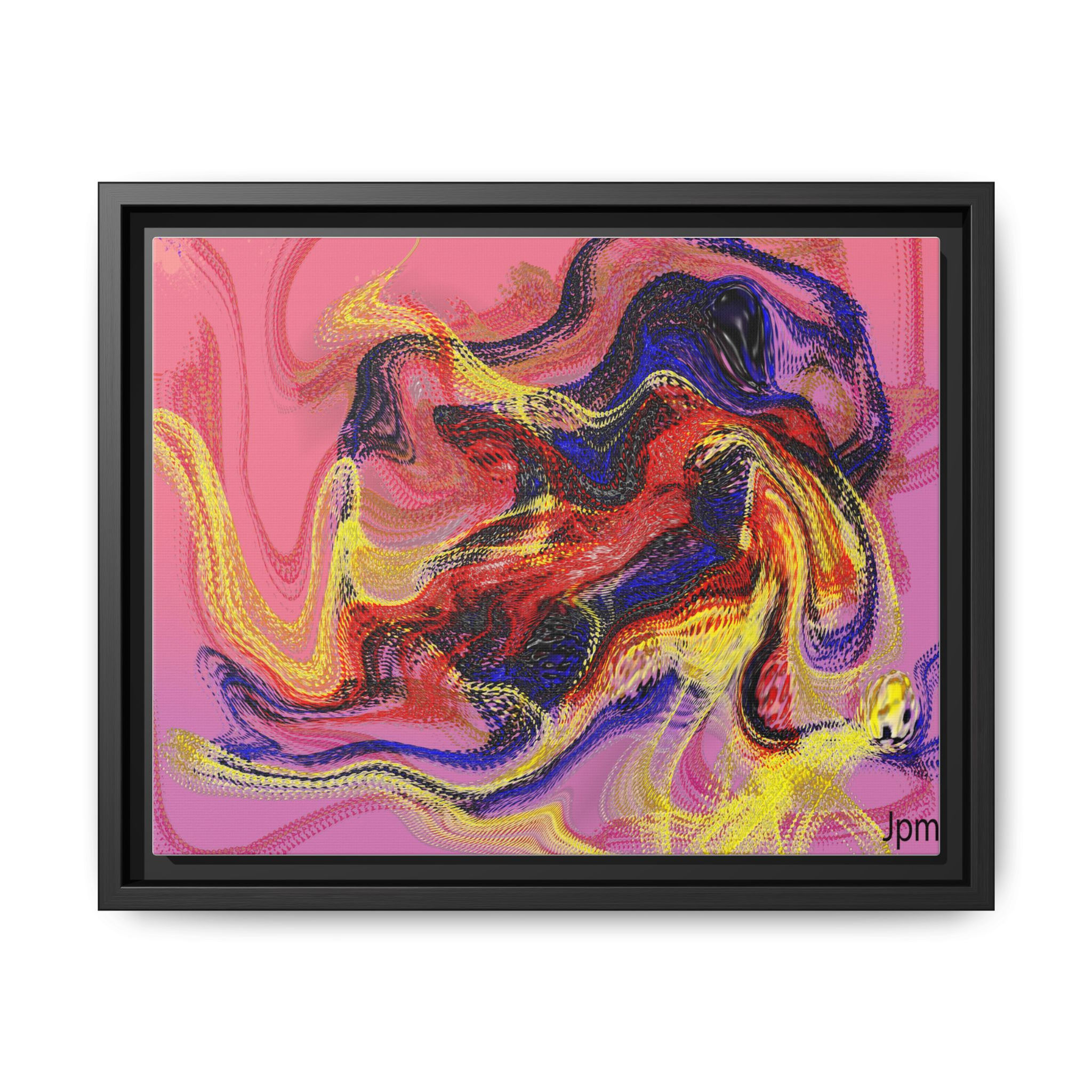 Framed Abstract Art Print, Colorful Wall Decor