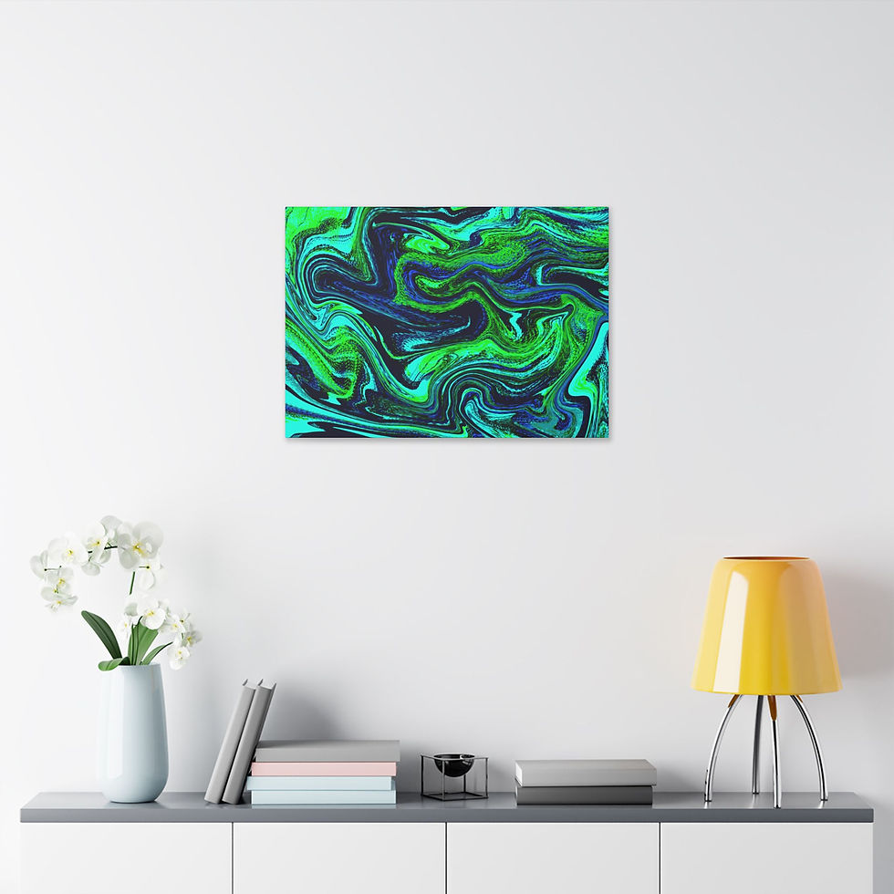 Thumbnail: Colors and clouds Abstract Art Canvas Print, For art lovers 