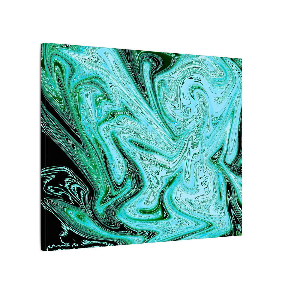 Thumbnail: The white Owl Abstract Swirl Canvas Art Piece, 