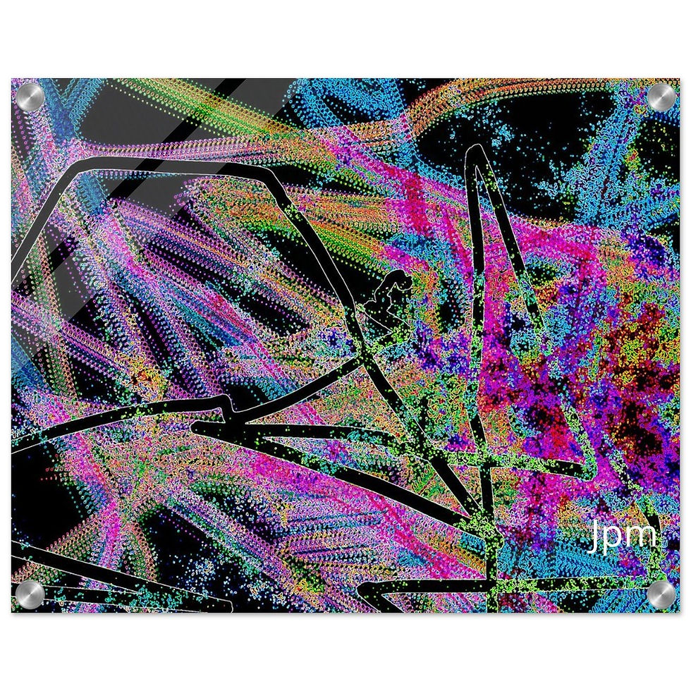 Thumbnail: Glowing forest at night Acrylic Print