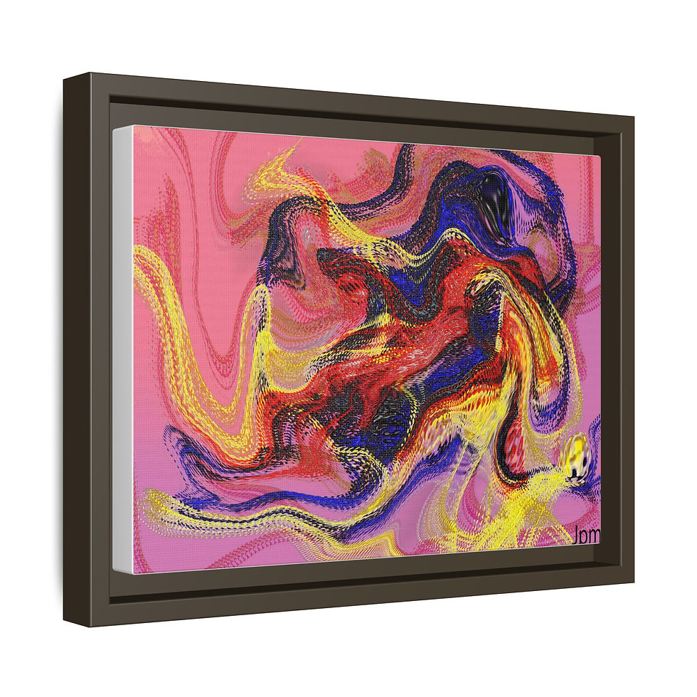 Thumbnail: Framed Abstract Art Print, Colorful Wall Decor