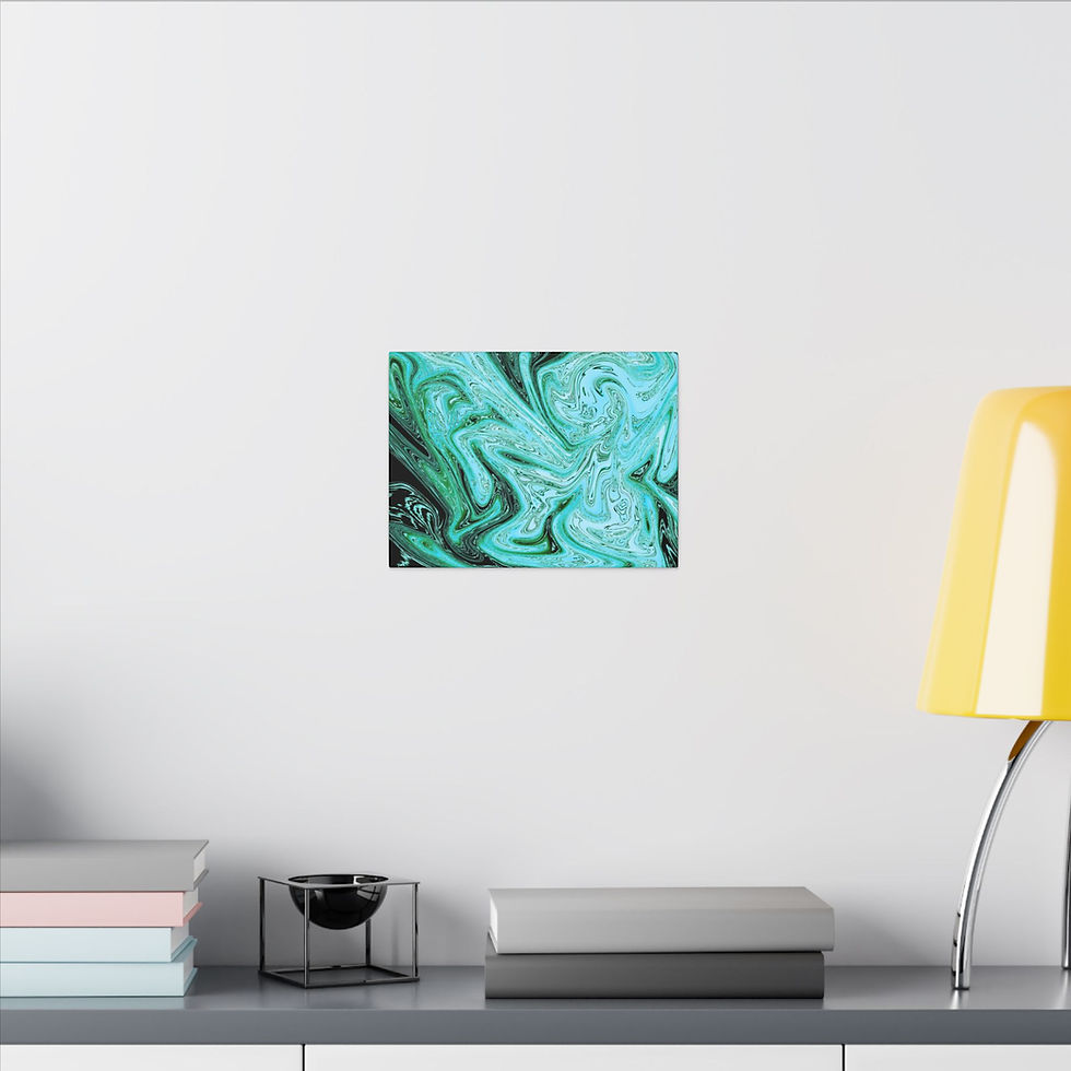 Thumbnail: The white Owl Abstract Swirl Canvas Art Piece, 