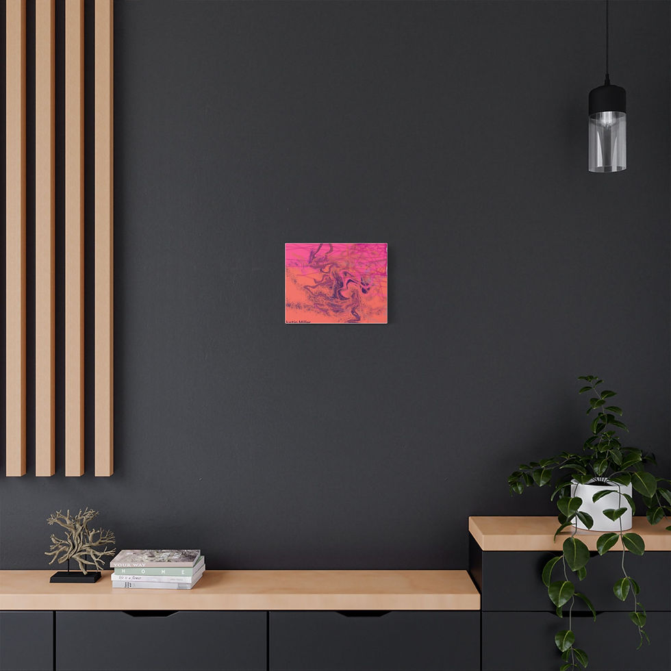 Thumbnail: Vibrant Abstract Art Canvas, Colorful Wall Art 
