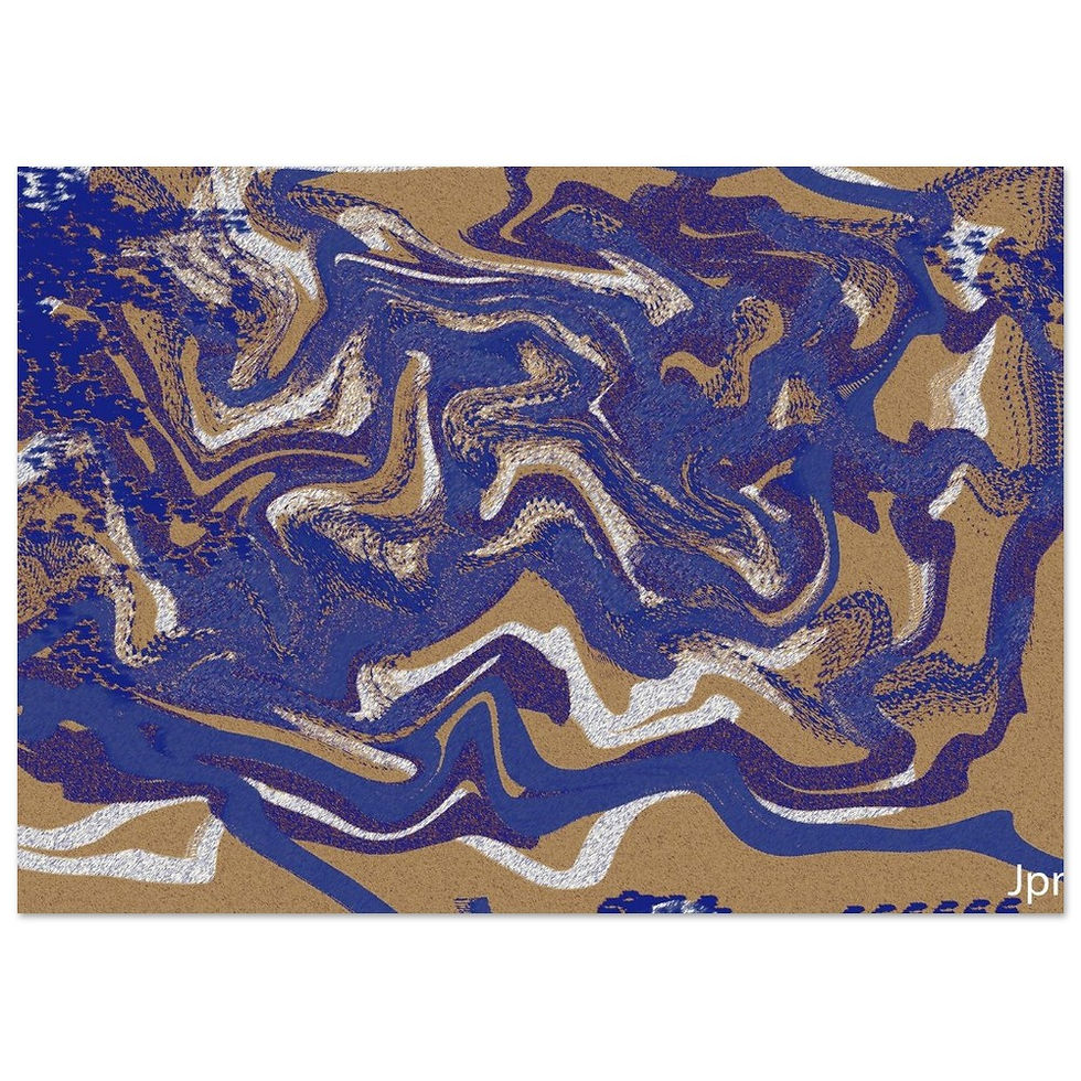 Thumbnail: brown and purple designs Aluminum Print