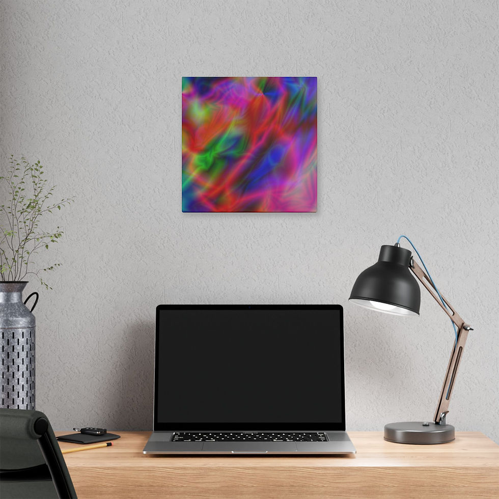 Thumbnail: Abstract Rainbow Swirl Canvas