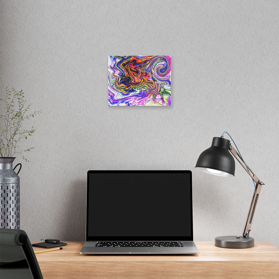 Thumbnail: Colorful Abstract Art Canvas Print, Gift for art lovers