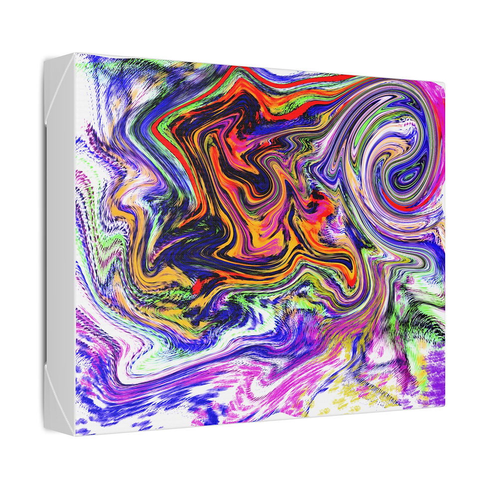 Thumbnail: Colorful Abstract Art Canvas Print, Gift for art lovers