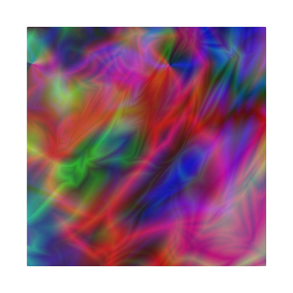 Thumbnail: Abstract Rainbow Swirl Canvas