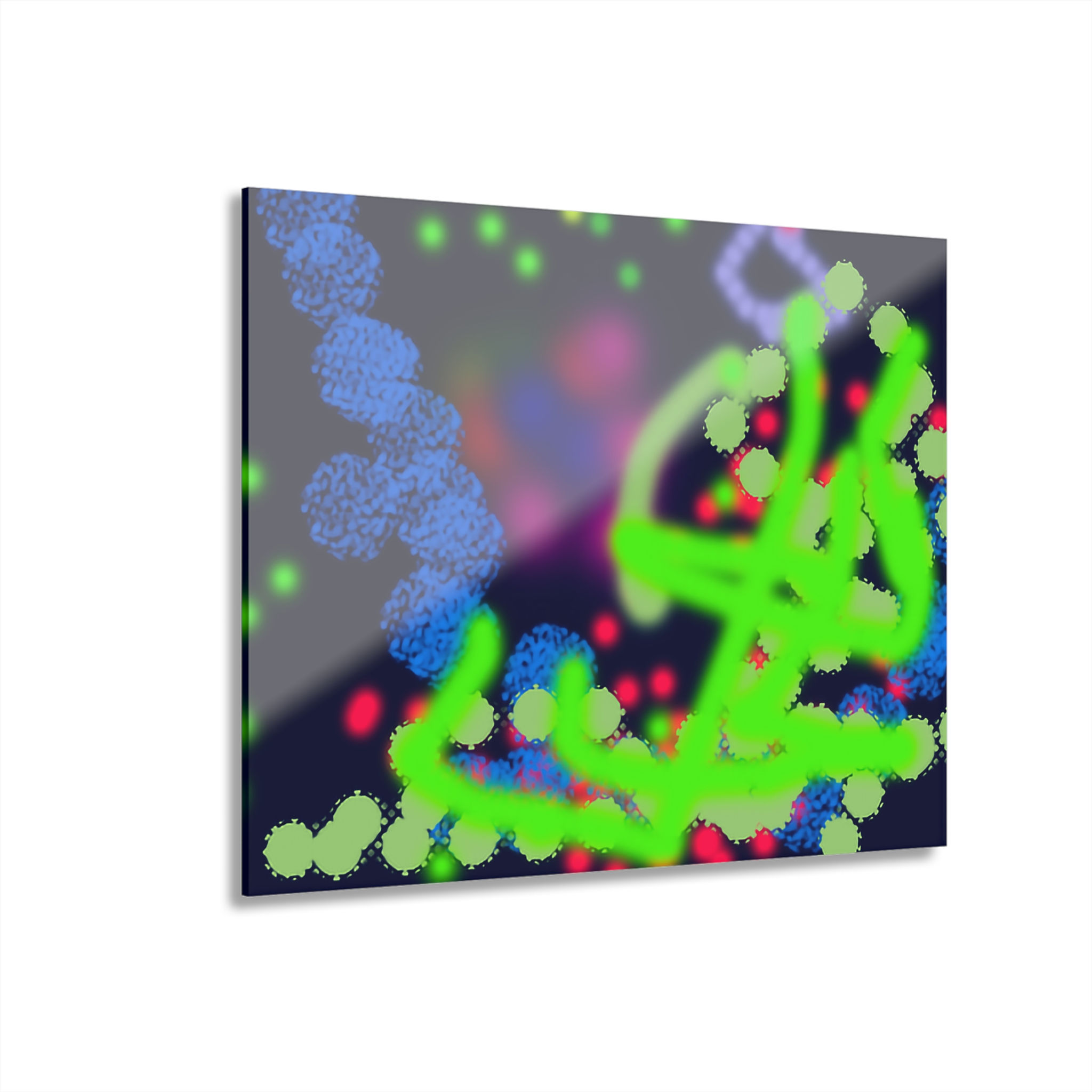 Abstract Neon Splash Acrylic Wall Art, Perfect for Art lovers and collectors
