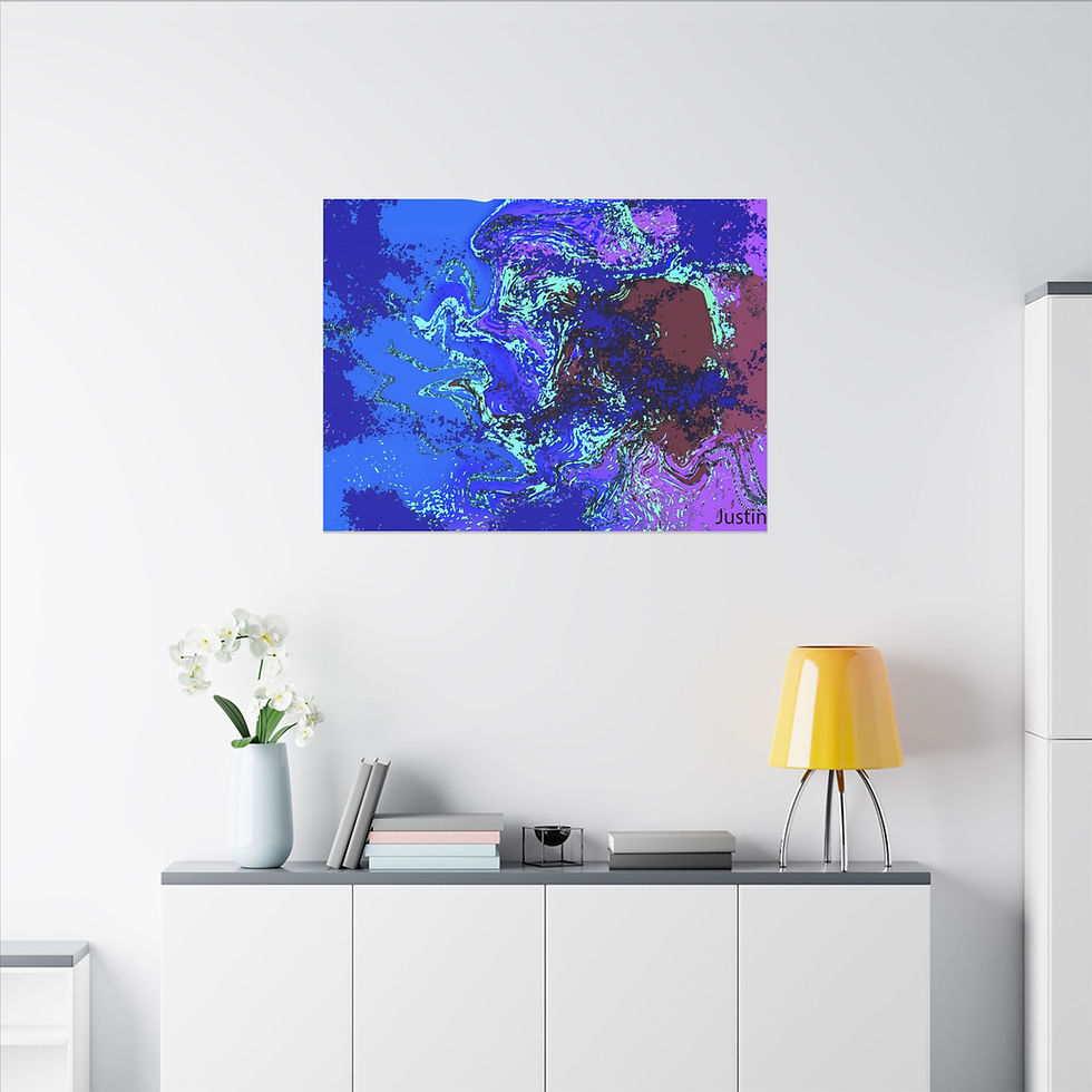Thumbnail: Vibrant Abstract Canvas Art Print, Gift for art lovers 