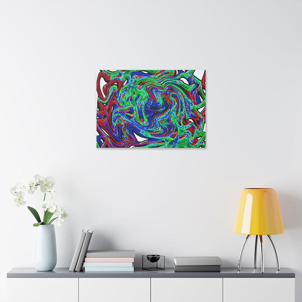 Thumbnail: Vibrant Abstract Art Canvas, Gift for art lovers 