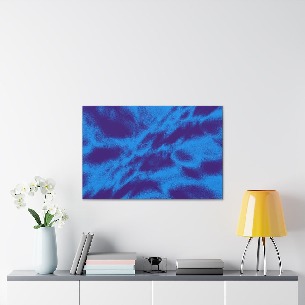 Thumbnail: Blue Ocean on a nice day Vibrant Abstract Canvas Print 