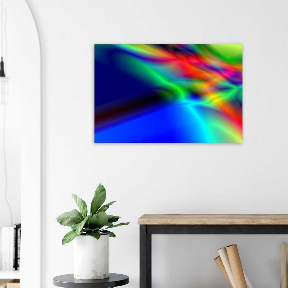 Thumbnail: crystals in a rainbow sky Aluminum Print