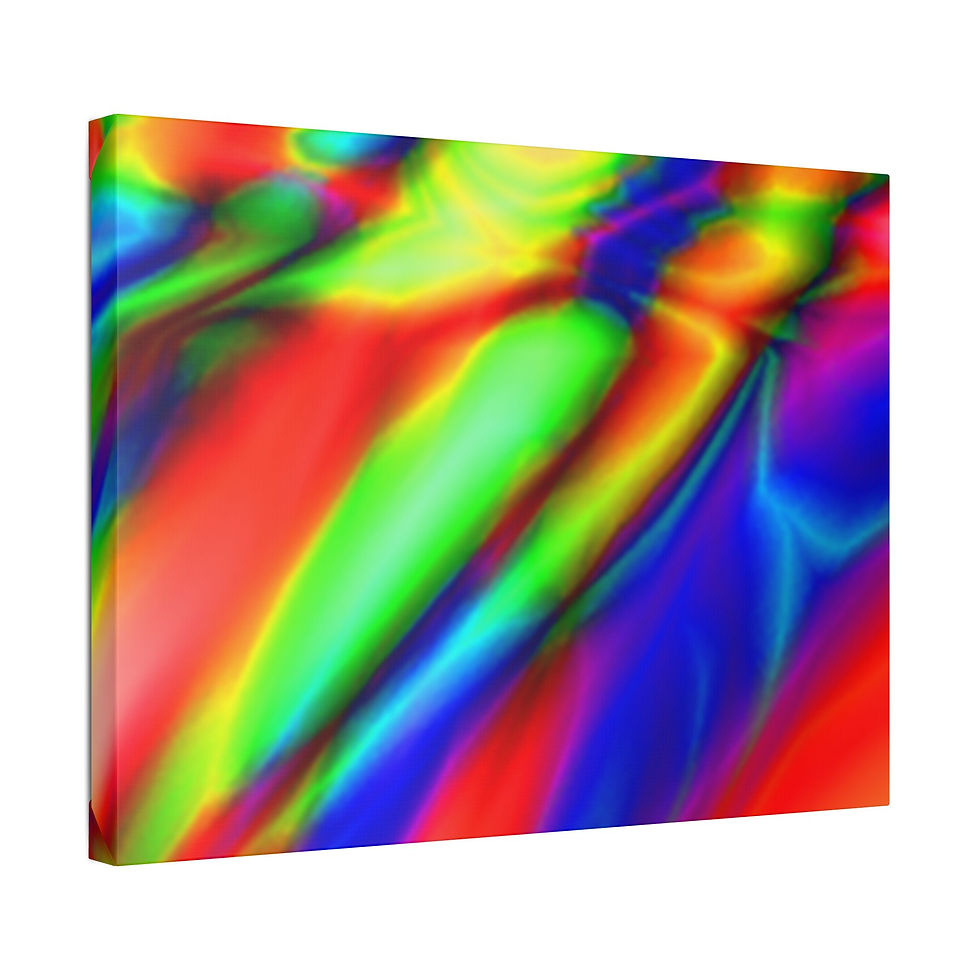 Thumbnail: Vibrant Abstract Stretched Canvas Art Print