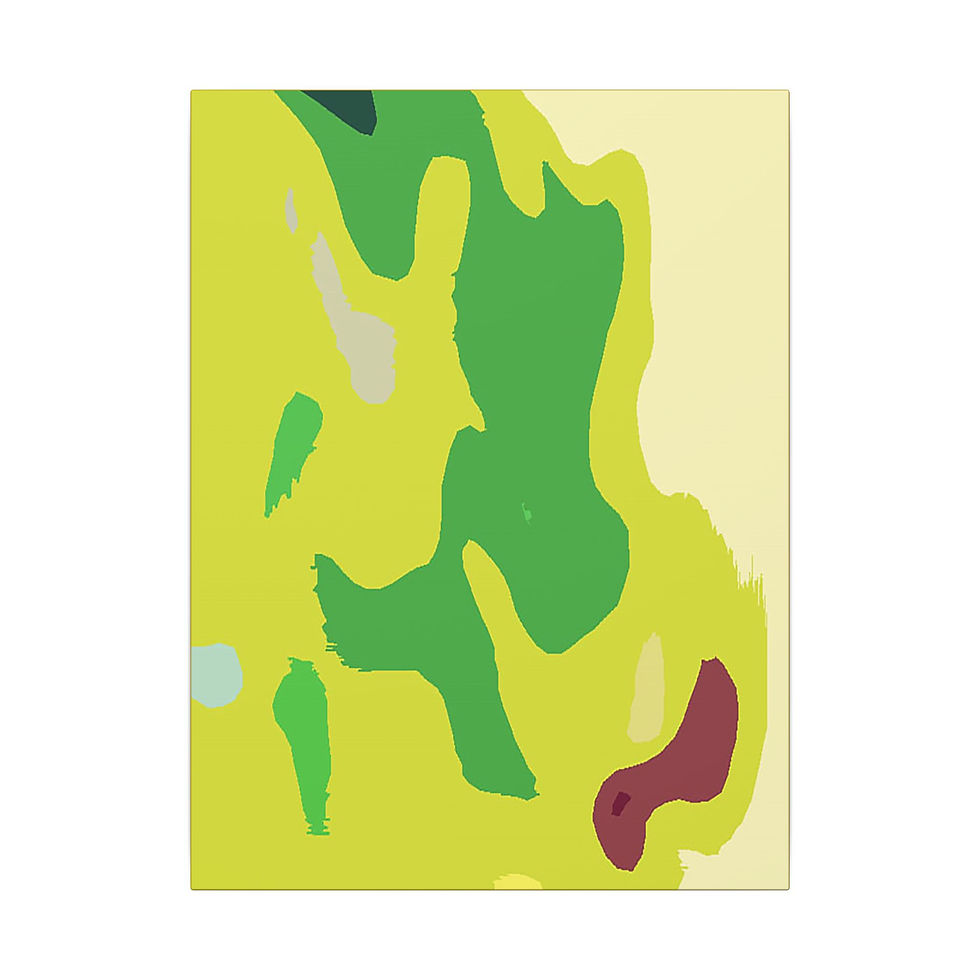 Thumbnail: Camouflage Lime Green Matte Canvas Print 