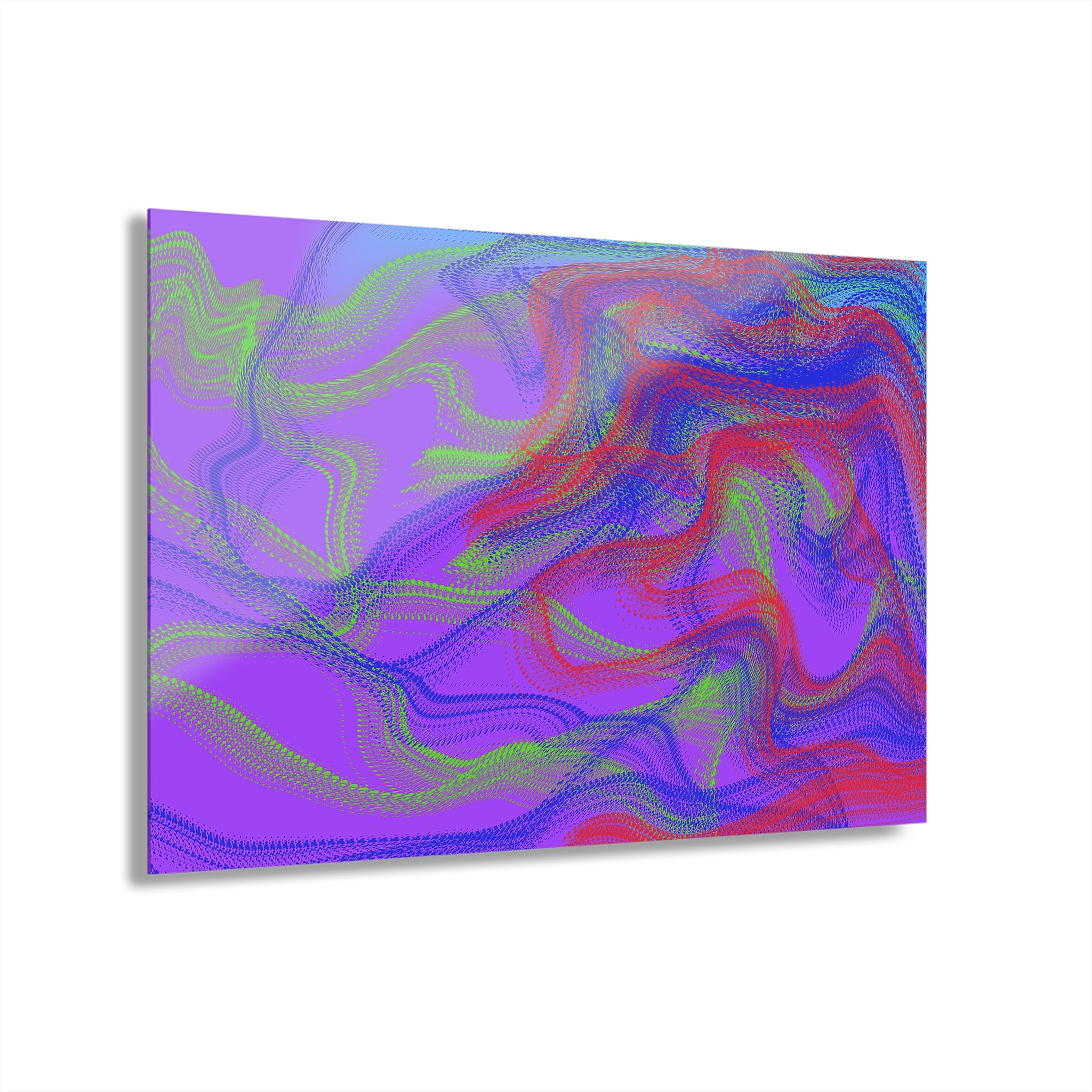 Blue and red Vibrant Acrylic print for art lovers
