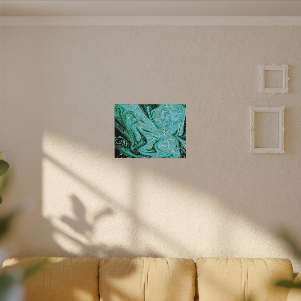 Thumbnail: The white Owl Abstract Swirl Canvas Art Piece, 