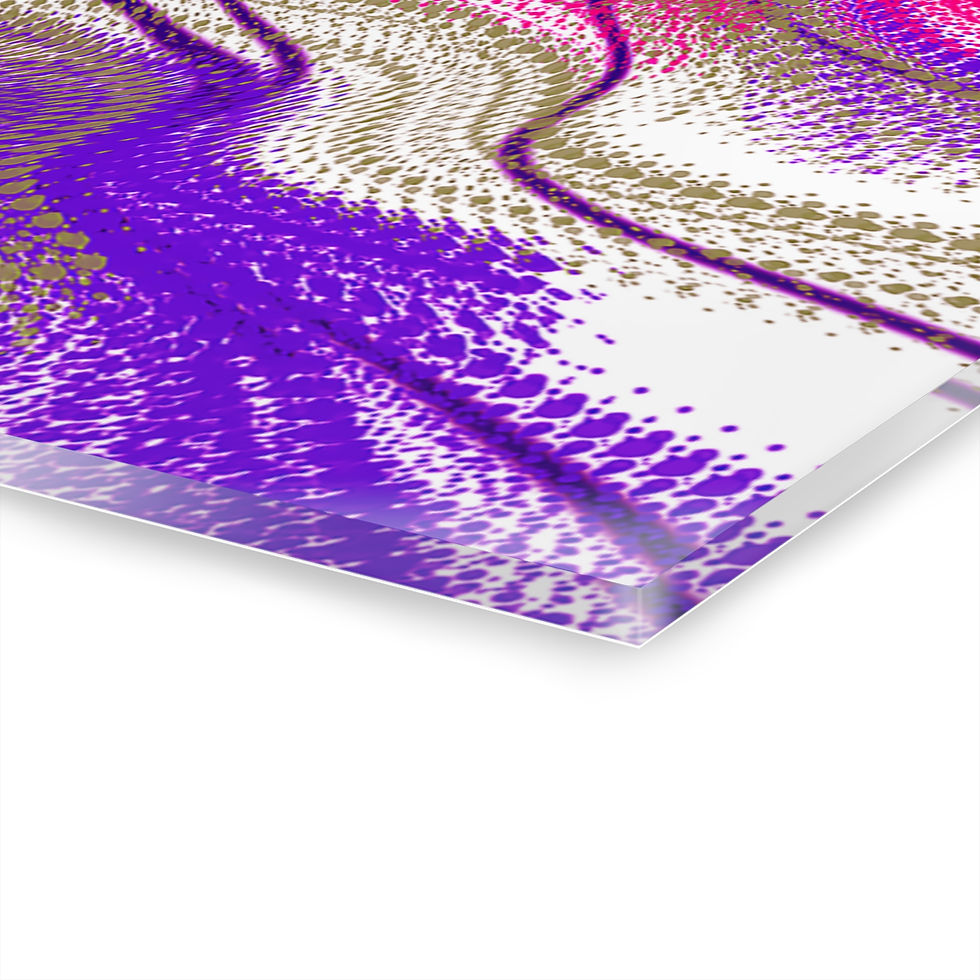 Thumbnail: Vibrant Abstract Acrylic Print with French Cleat Hanger 