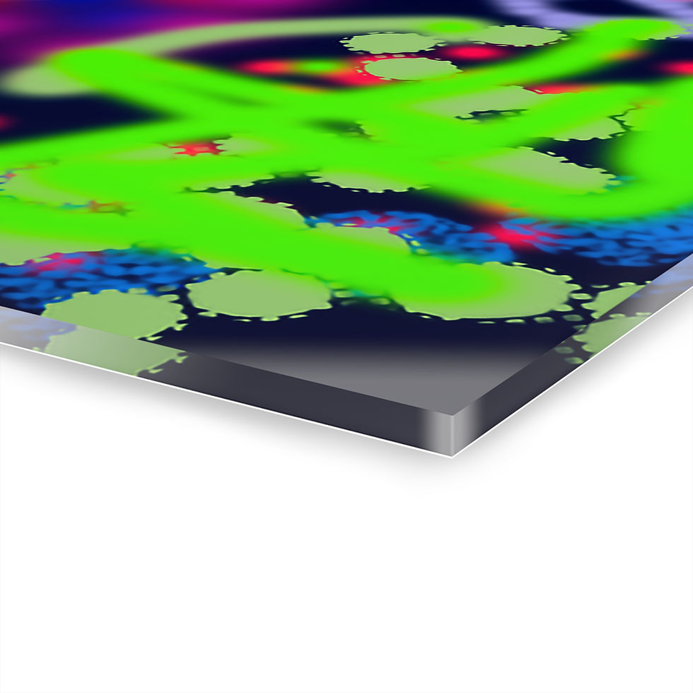 Thumbnail: Abstract Neon Splash Acrylic Wall Art, Perfect for Art lovers and collectors 