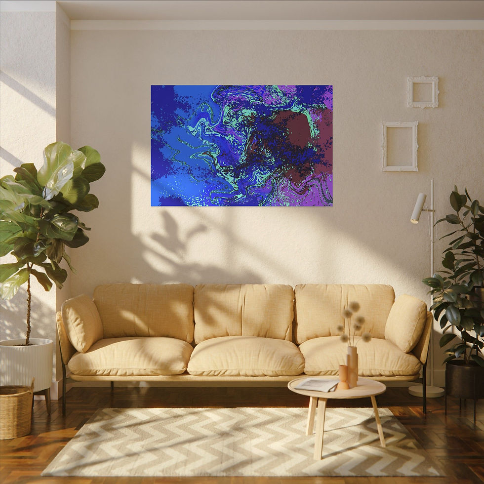 Thumbnail: Vibrant Abstract Canvas Art Print, Gift for art lovers 