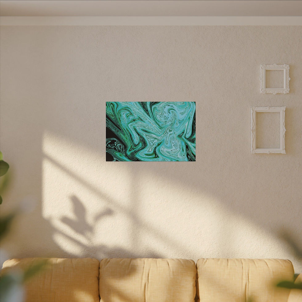 Thumbnail: The white Owl Abstract Swirl Canvas Art Piece, 