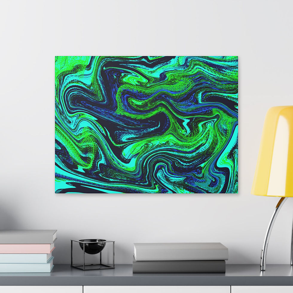 Thumbnail: Colors and clouds Abstract Art Canvas Print, For art lovers 