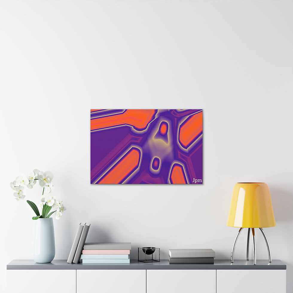 Thumbnail: Abstract Neon Flow Canvas Print