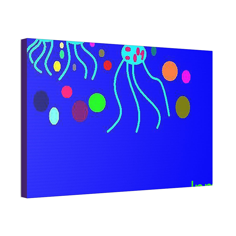 Thumbnail: Colorful Jellyfish Canvas Art Print